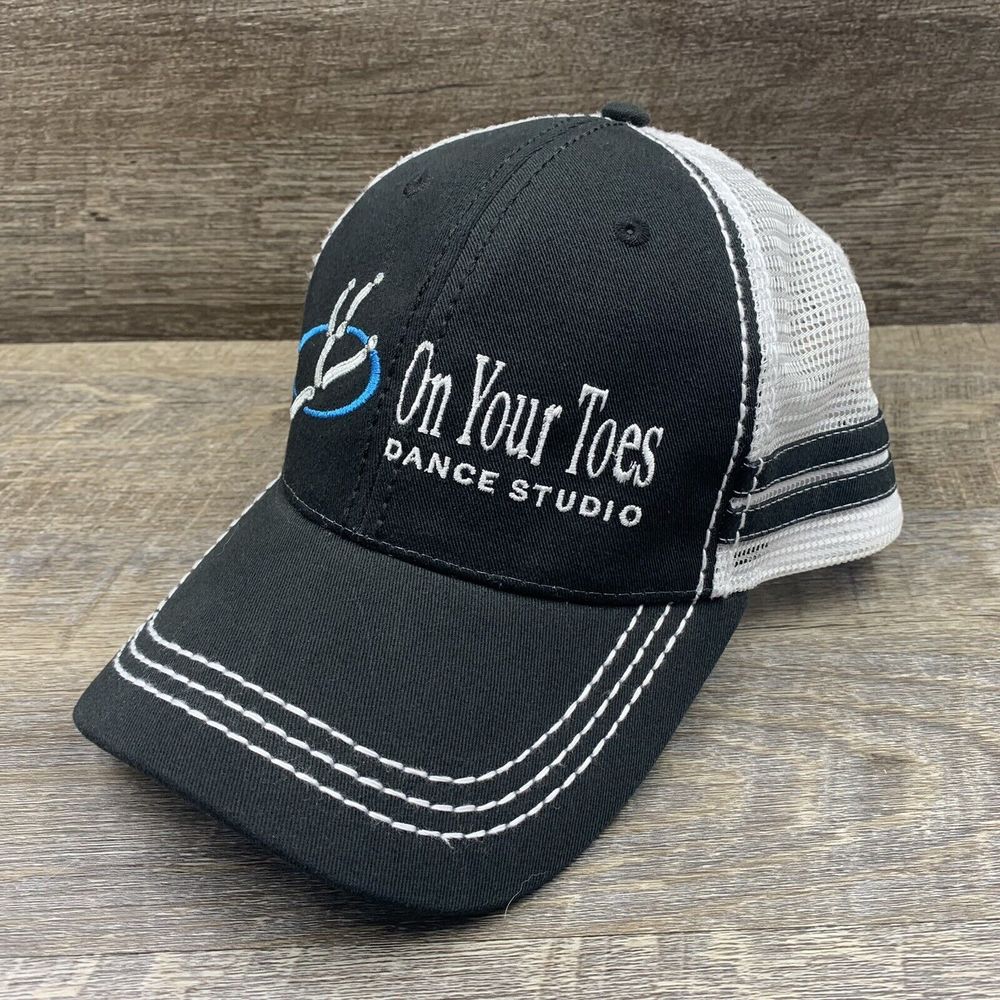 ON YOUR TOES Dance Studio Trucker Hat Ball Cap Adjustable SNAPBACK Mesh Back